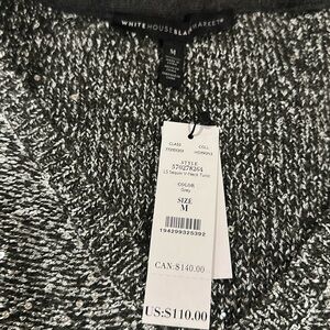White House Black Market grey sparkle long sweater.  NWT smoke free.